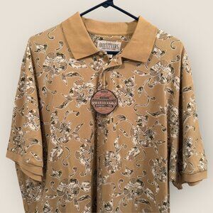 Roundtree & Yorke Outfitters Mens Size XL Tropical Polo Shirt 100% Cotton New